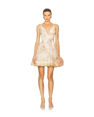 Zimmermann Vネックミニワンピース - サムネイル1