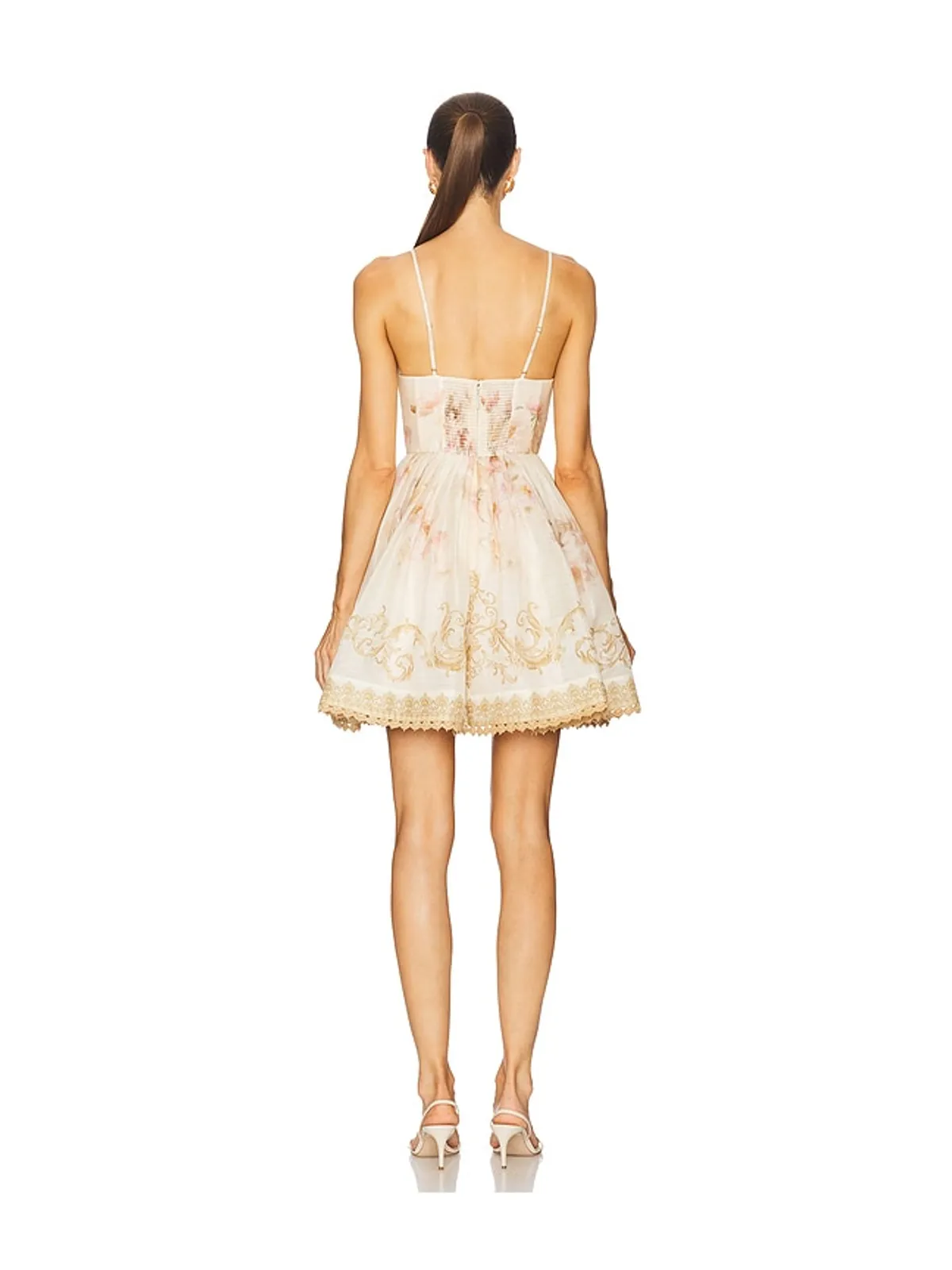 Zimmermann Vネックミニワンピース - 画像3