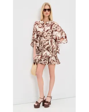 Coniglio Palm Beach ミニ ラッフル パレオ ハイビスカス トロピカル ココナツ - サムネイル5