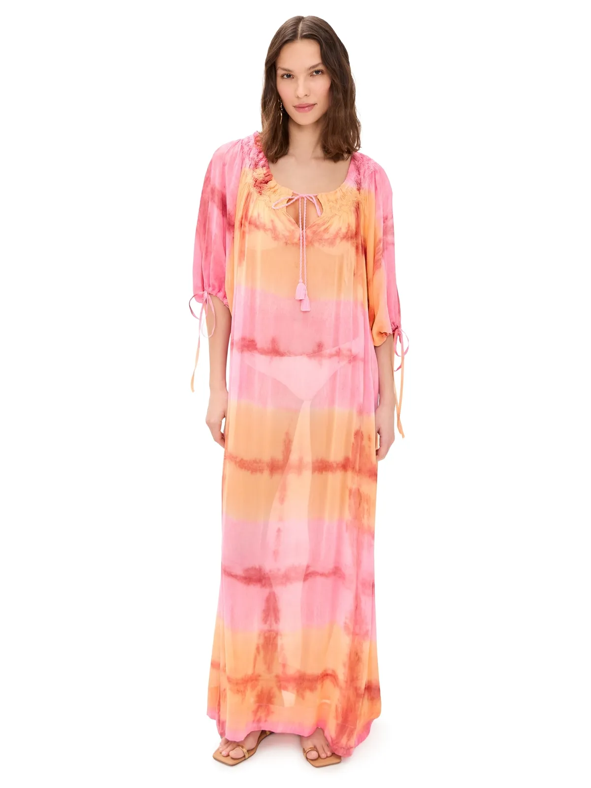Coniglio Palm Beach Delray Maxi Dress Bromeliad Hand Dye - 画像1