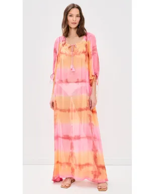 Coniglio Palm Beach Delray Maxi Dress Bromeliad Hand Dye - サムネイル2