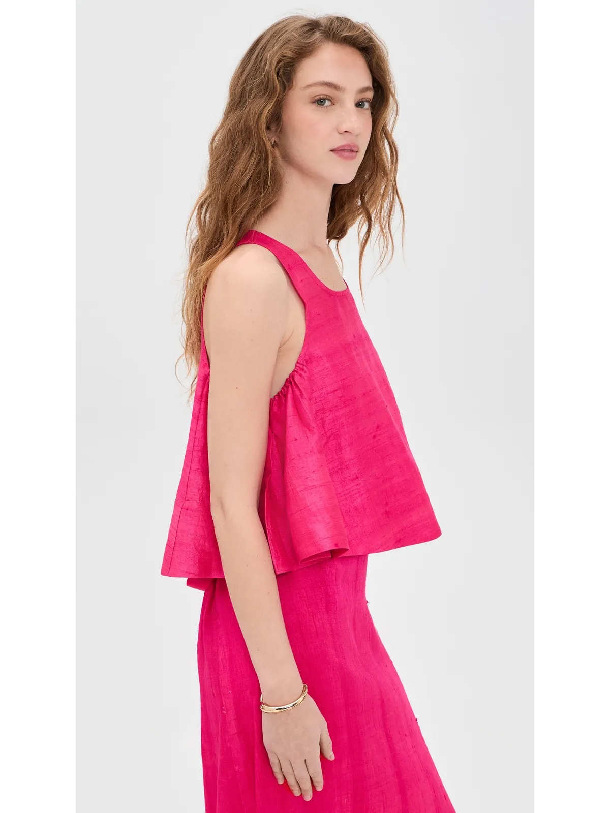 Coniglio Palm Beach シフトシルク タンクトップ - 画像4