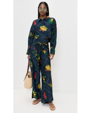 Coniglio Palm Beach ツーパネル ラップ シルクパンツ フロリダフレーム ネイビー - サムネイル5