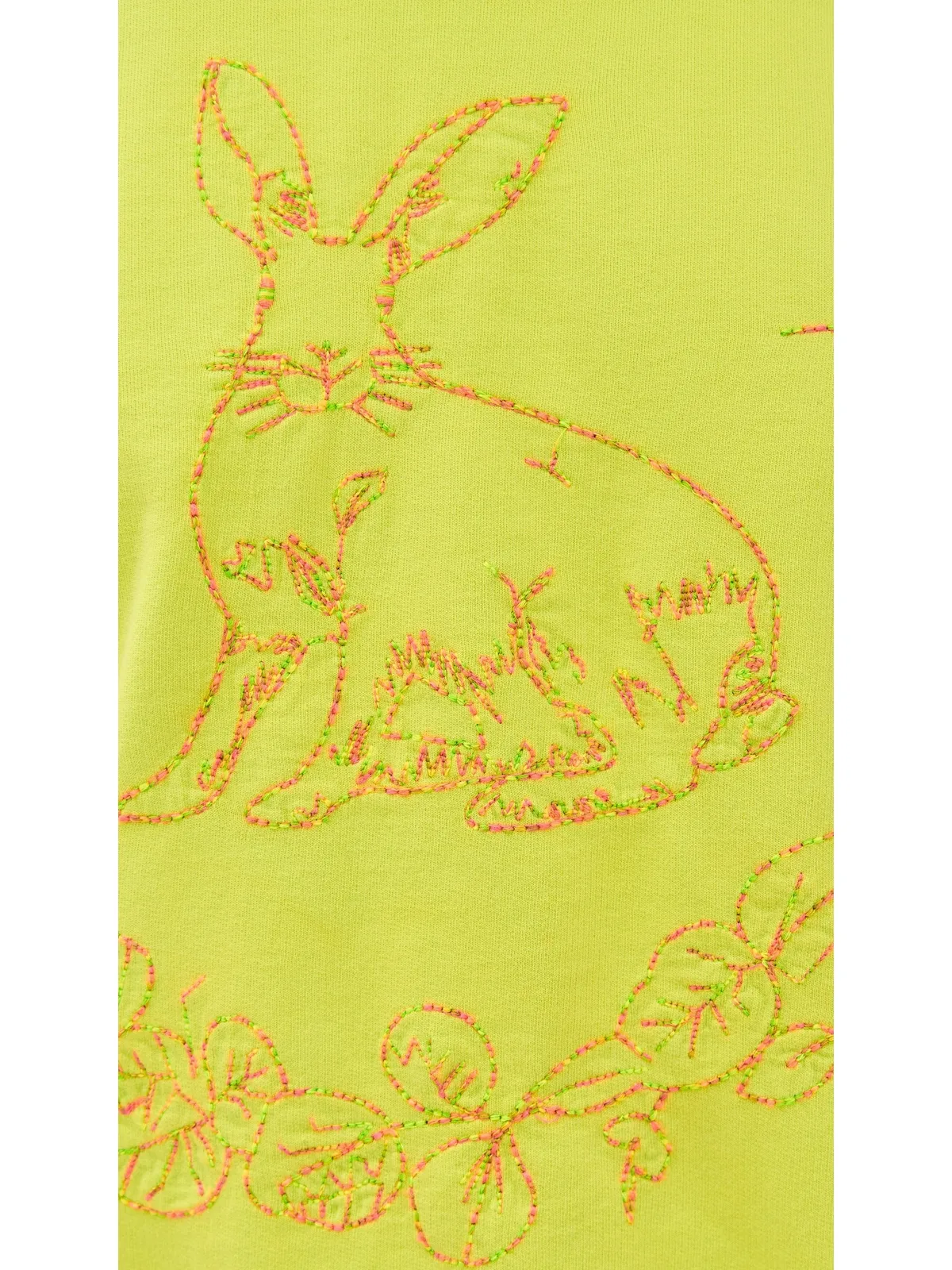 Coniglio Palm Beach 刺繍ウサギプルオーバー ライム - 画像6