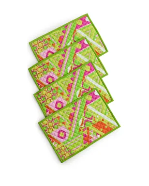 Coniglio Palm Beach テーブルマットセット 4枚組 Prism Geo Lime Blaze - サムネイル1