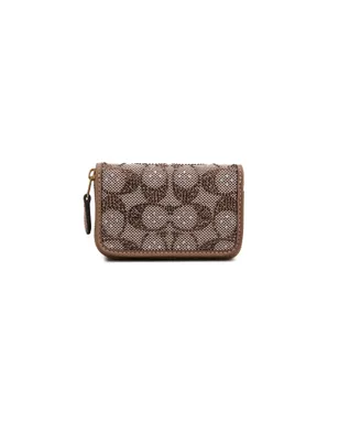 Coach クリスタル・シグネチャー・ジャカード エッセンシャル スモール カードケース - サムネイル1