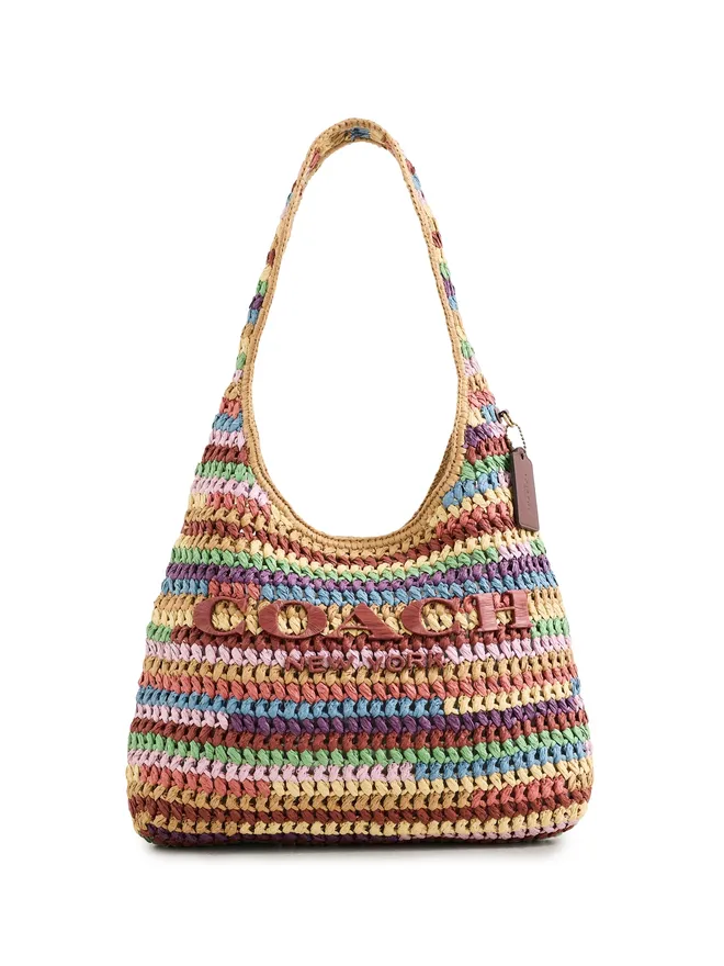 Coach Coach ブルックリン ラフィア ショルダーバッグの商品画像