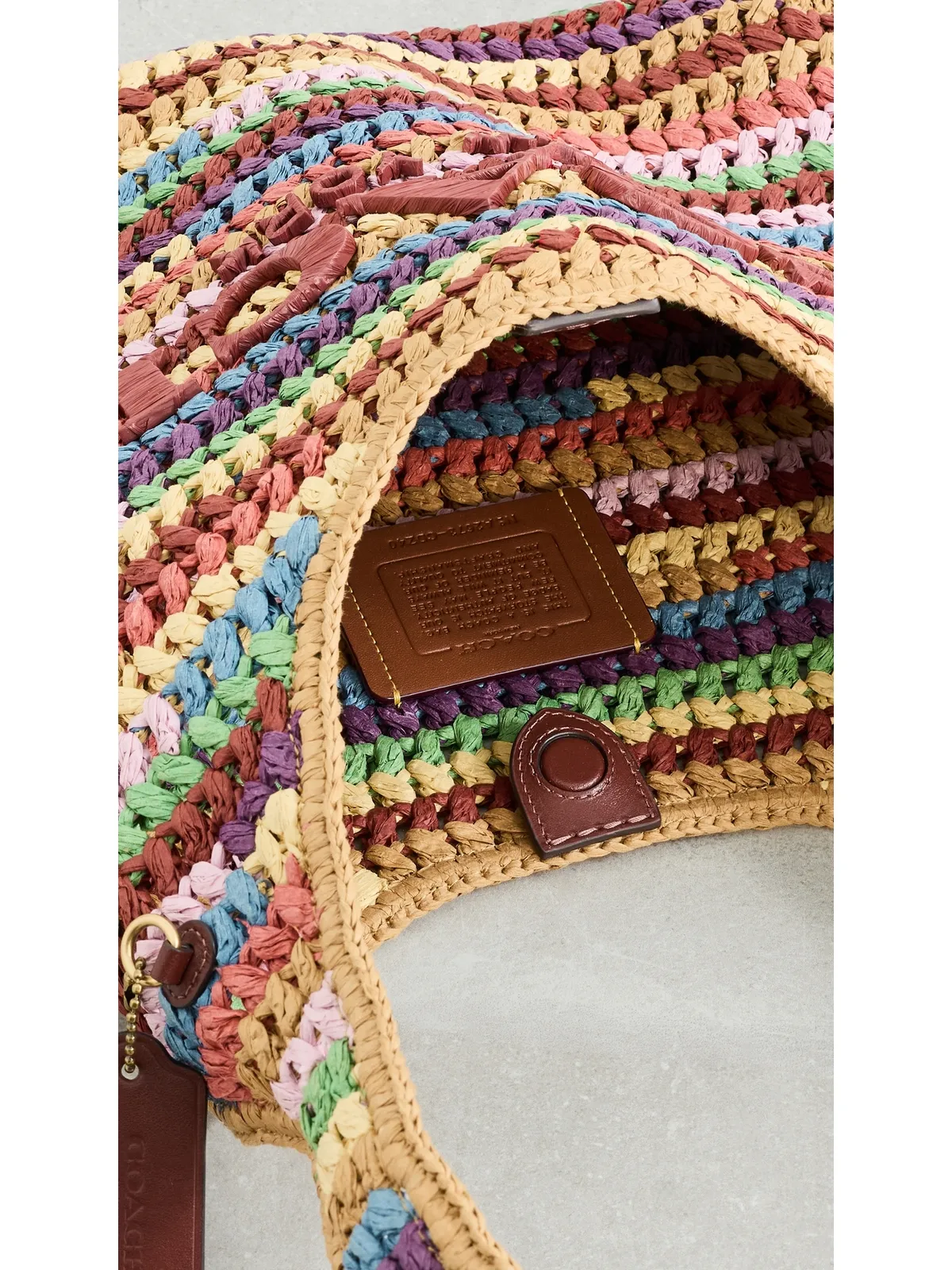 Coach ブルックリン ラフィア ショルダーバッグ - 画像6