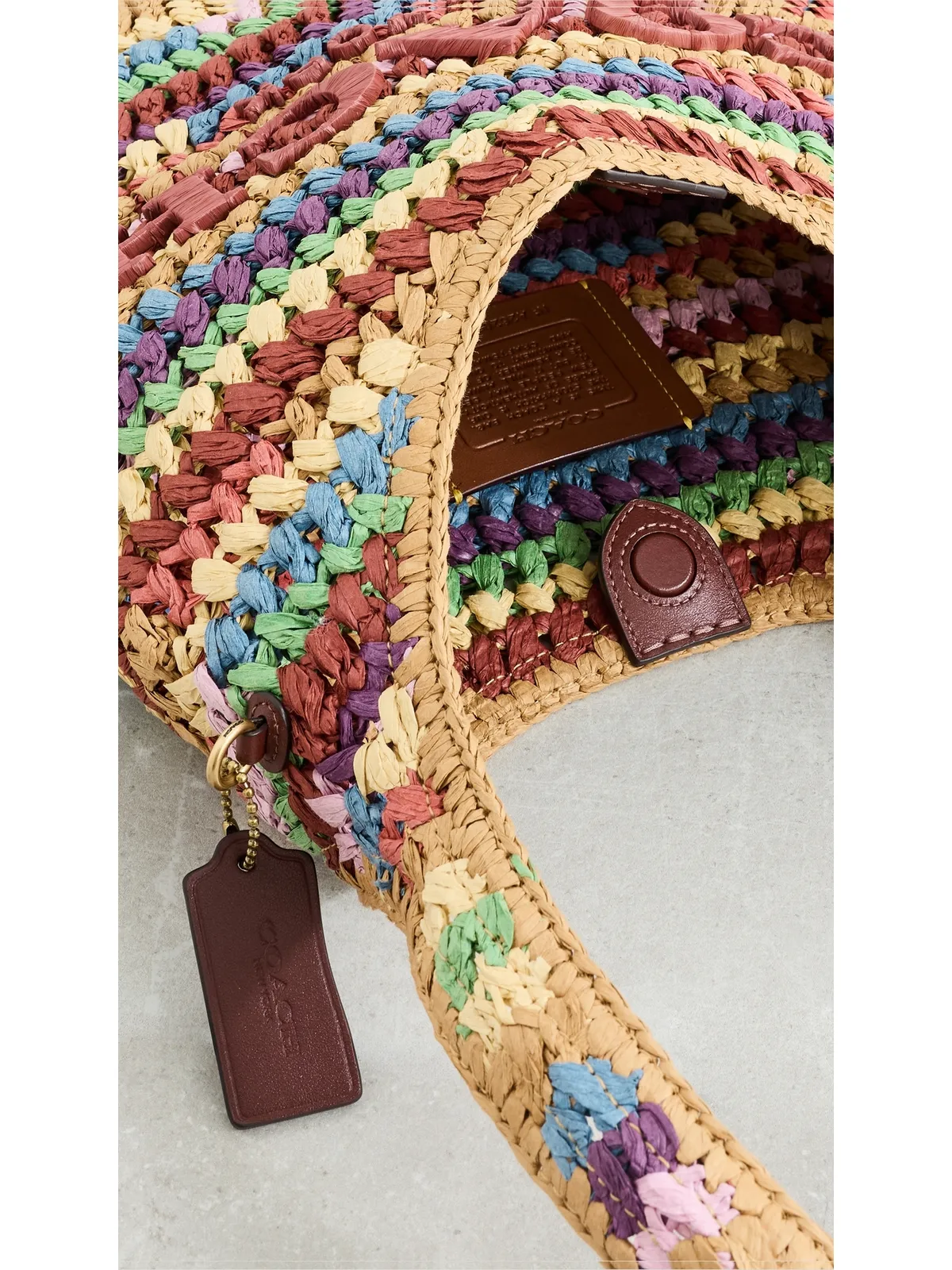 Coach ストロー編み ブルックリン ショルダーバッグ - 画像6