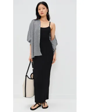 Cotton Citizen ヴェローナ スパゲッティ マキシドレス ジェットブラック - サムネイル5