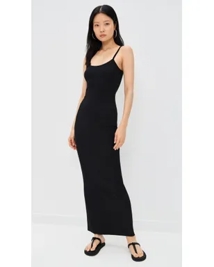 Cotton Citizen ヴェローナ スパゲッティ マキシドレス ジェットブラック - サムネイル2
