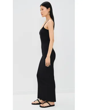 Cotton Citizen ヴェローナ スパゲッティ マキシドレス ジェットブラック - サムネイル4