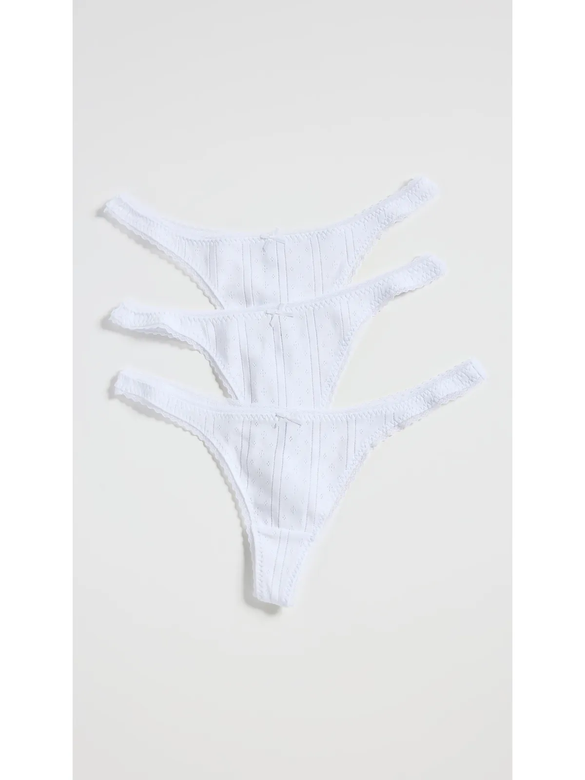 COUCOU Tバックパンティ 3枚セット ホワイト - 画像2