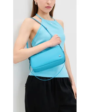 Courrèges ソフトレザー カメラバッグ Aqua - サムネイル3