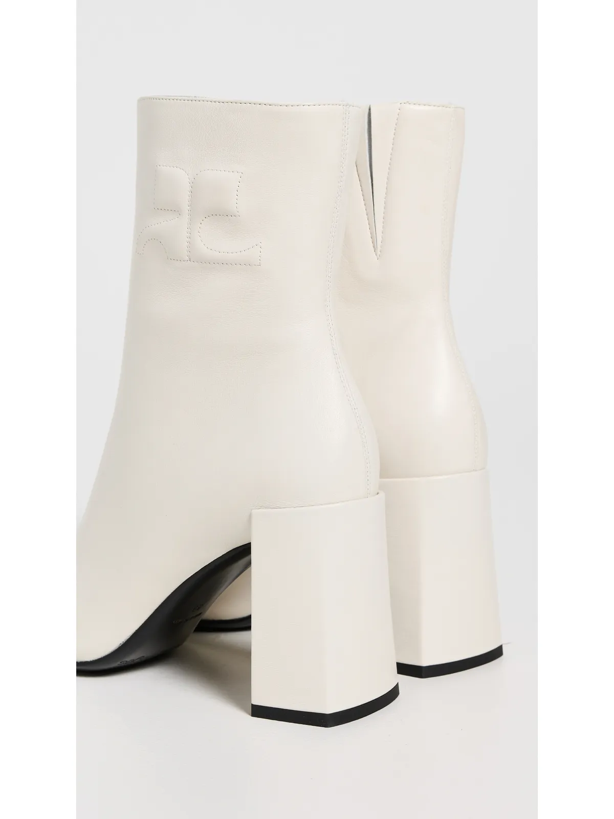 Courrèges ヘリテージ シャドウ レザー アンクルブーツ ヘリテージホワイト 39 - 画像5