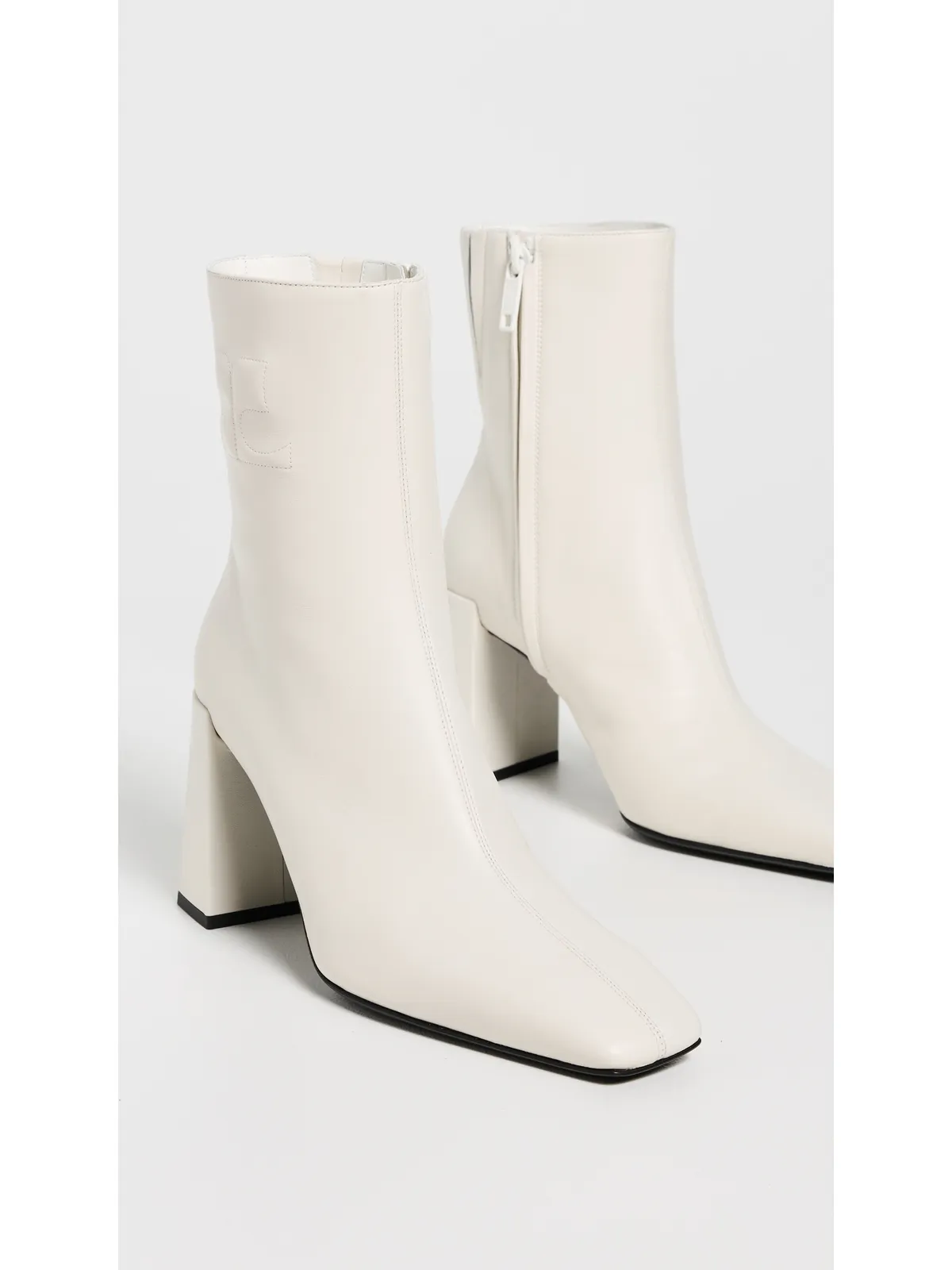 Courrèges ヘリテージ シャドウ レザー アンクルブーツ ヘリテージホワイト 39 - 画像6