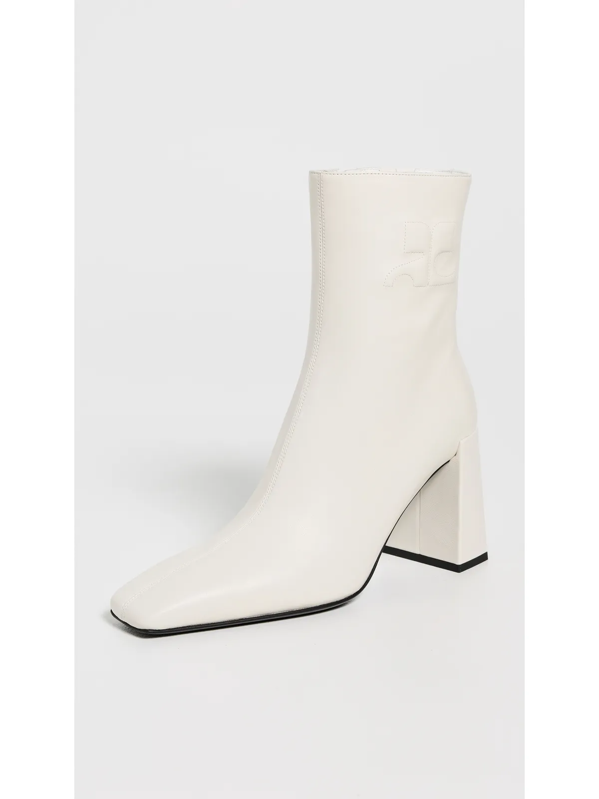 Courrèges ヘリテージ シャドウ レザー アンクルブーツ ヘリテージホワイト 39 - 画像2