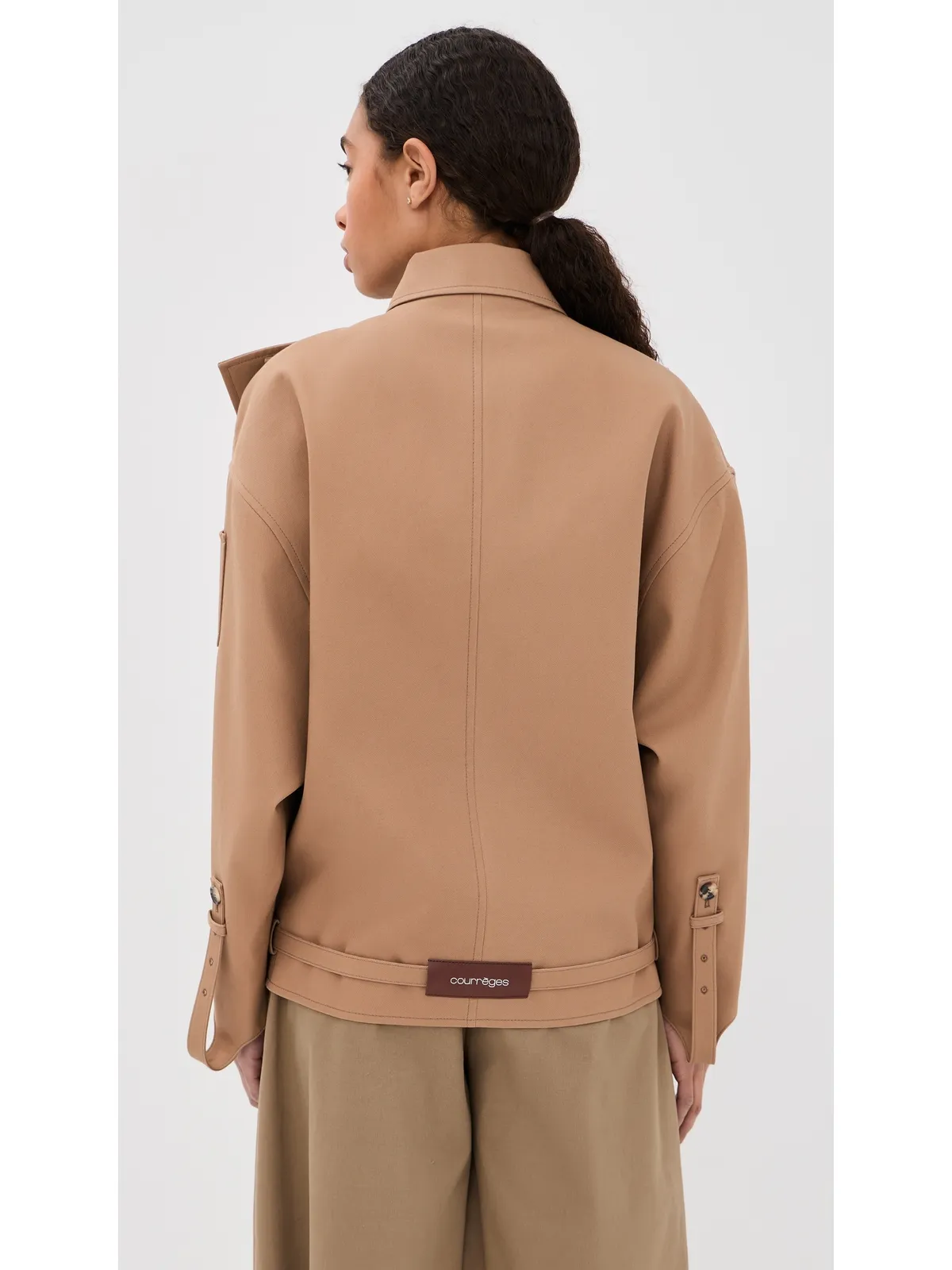 Courrèges オブリークショートトレンチジャケット - 画像3