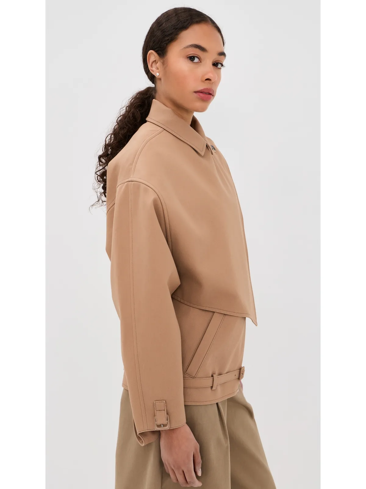 Courrèges オブリークショートトレンチジャケット - 画像4