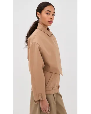 Courrèges オブリークショートトレンチジャケット - サムネイル4