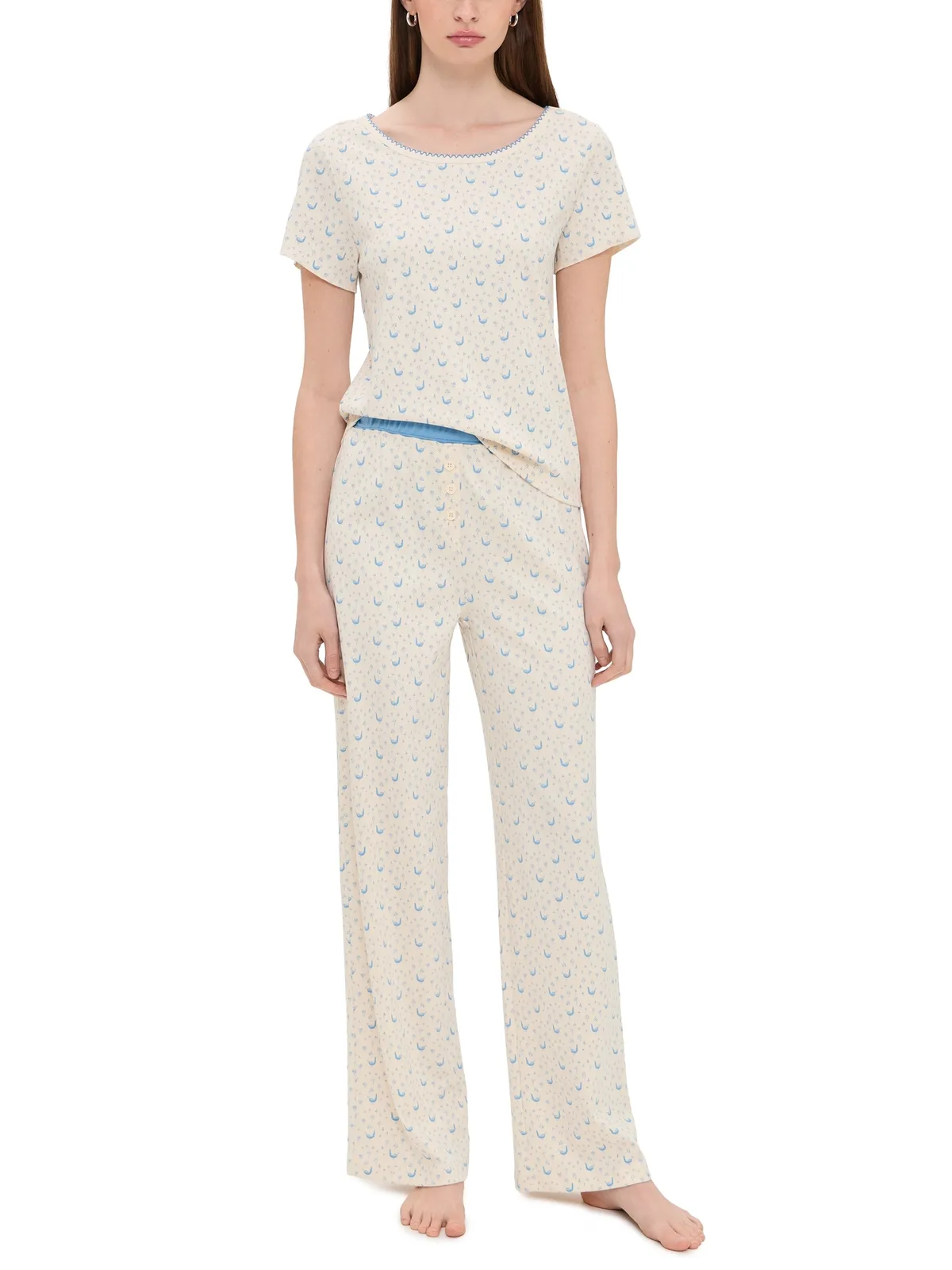 Cozyland by Morgan Lane Baby Jean Long PJ Set Little Roo - 画像1