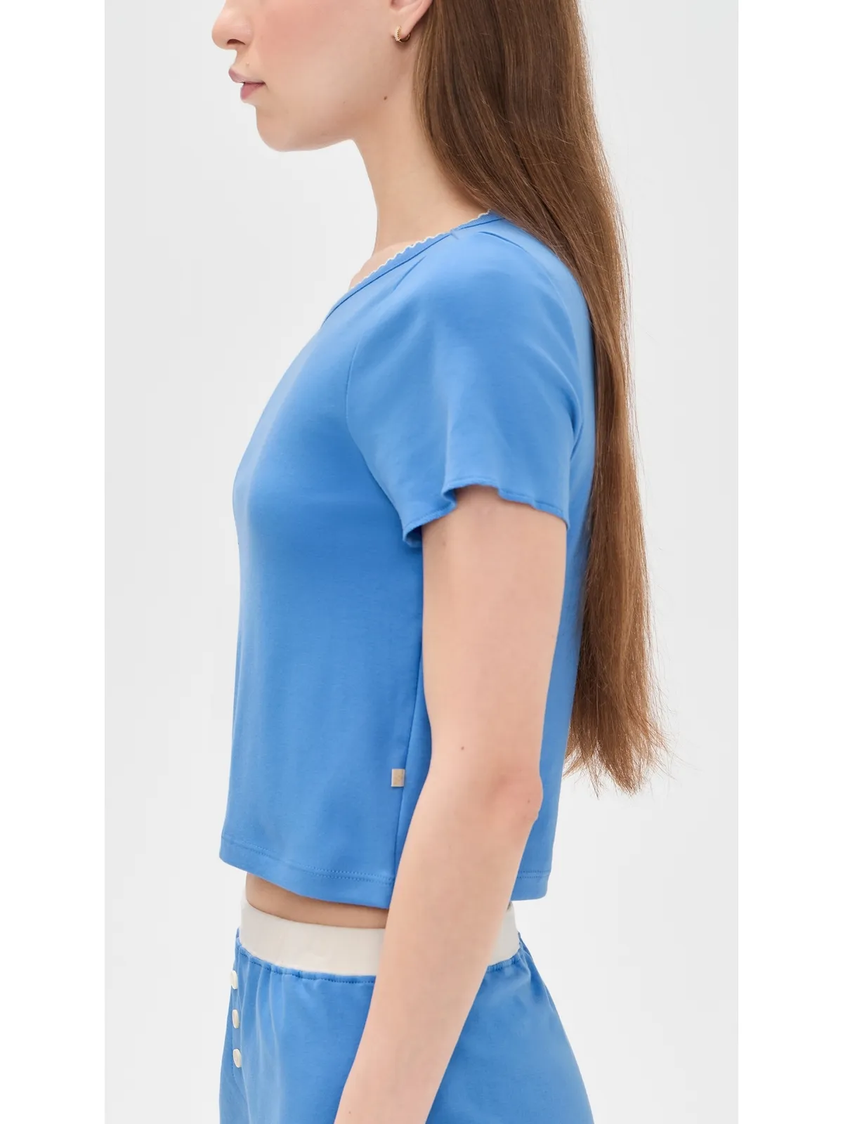Cozyland by Morgan Lane ベビー クロップ Tシャツ プロヴァンス - 画像4