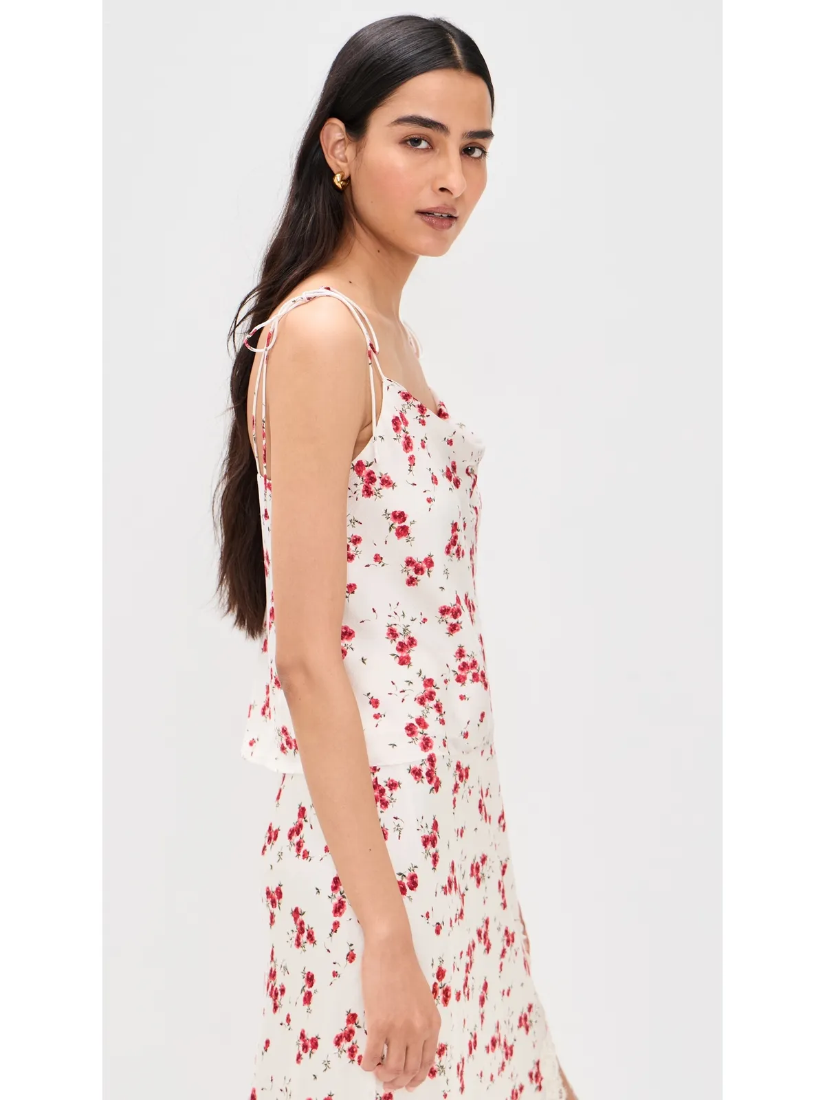 CAMI NYC Azra ハンマードサテン キャミソール Candied Rose - 画像4