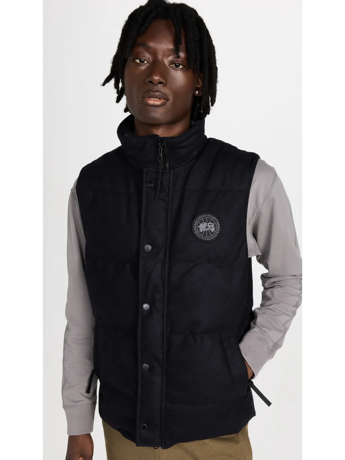 Canada Goose ガーソン ベスト ウール アトランティック ネイビー - 画像2