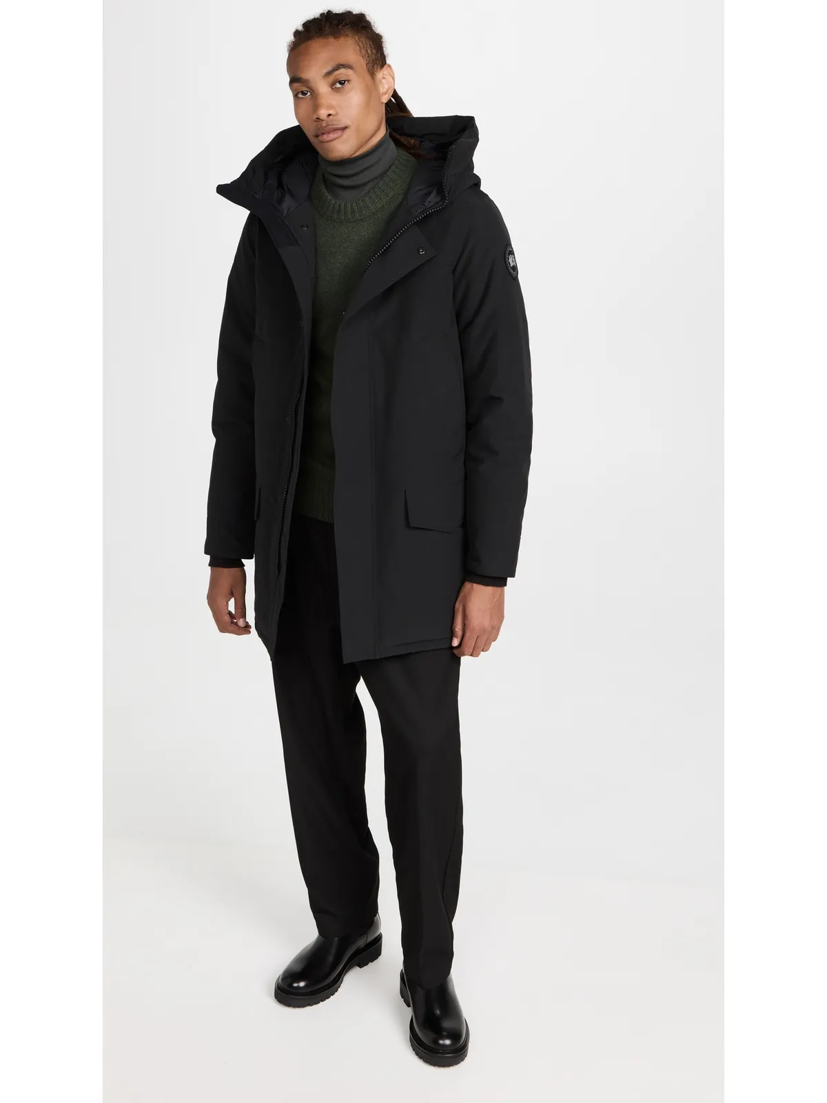 Canada Goose ブラック ディスク ラングフォード パーカ - 画像5