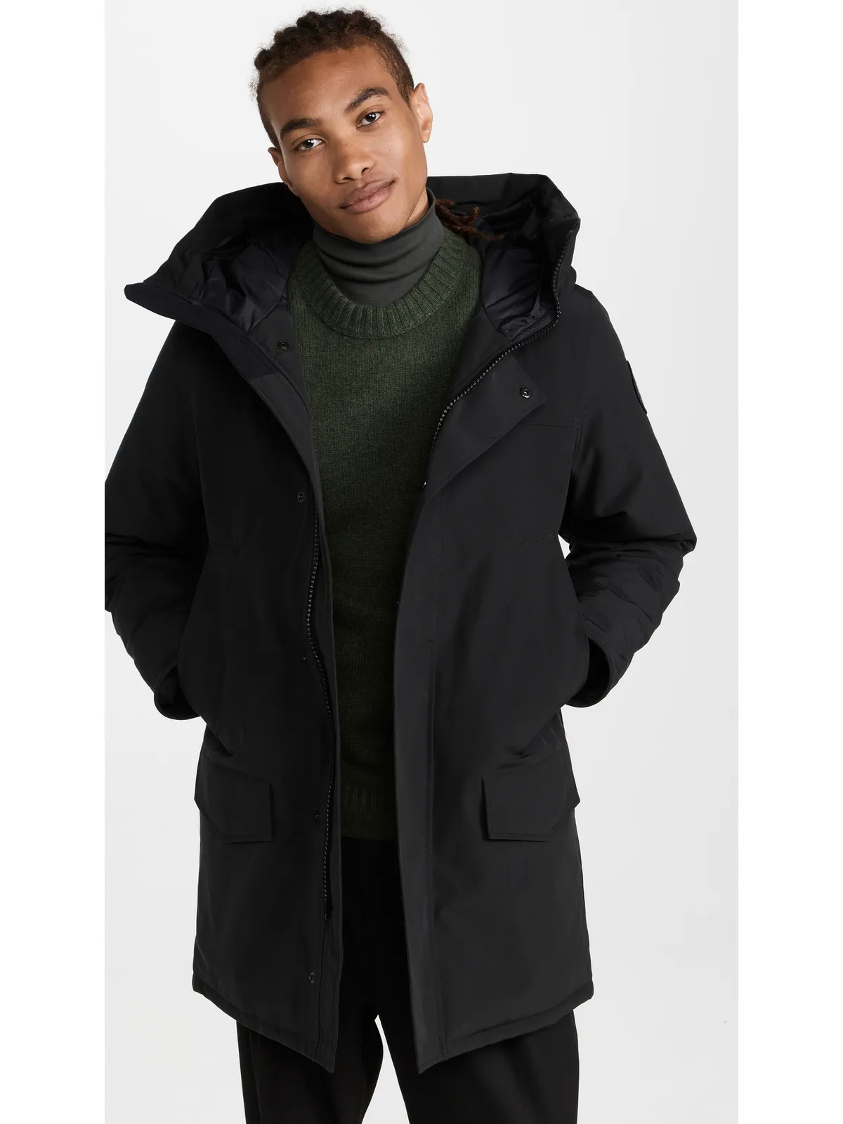 Canada Goose ブラック ディスク ラングフォード パーカ - 画像2