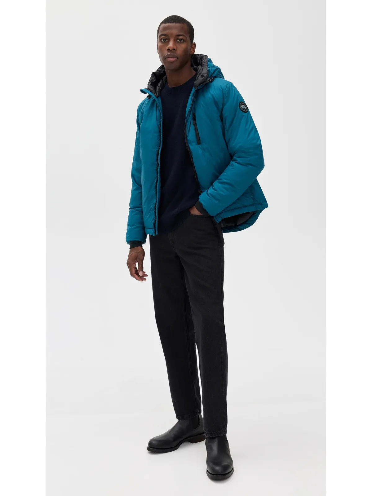 Canada Goose ロッジ ブラック ディスク フードジャケット - 画像5