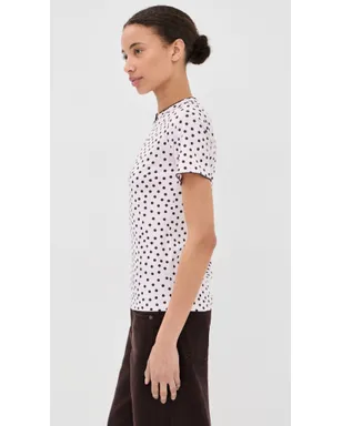 Caro Editions ブラウンベルベットリボン付きTシャツ - サムネイル4