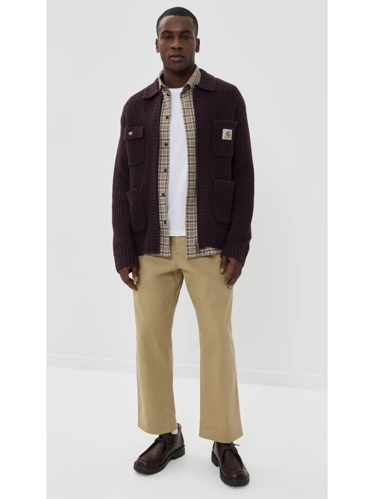 Carhartt WIP チョア ニット ジャケット Palisander - 画像5