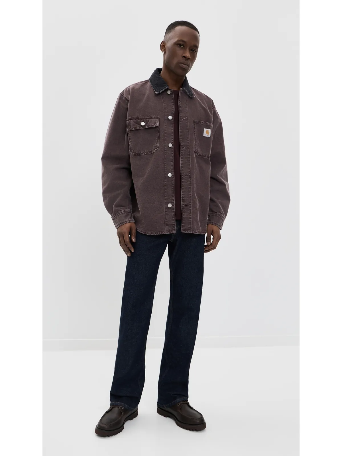 Carhartt WIP ミッチ シャツジャケット Palisander/Black - 画像5