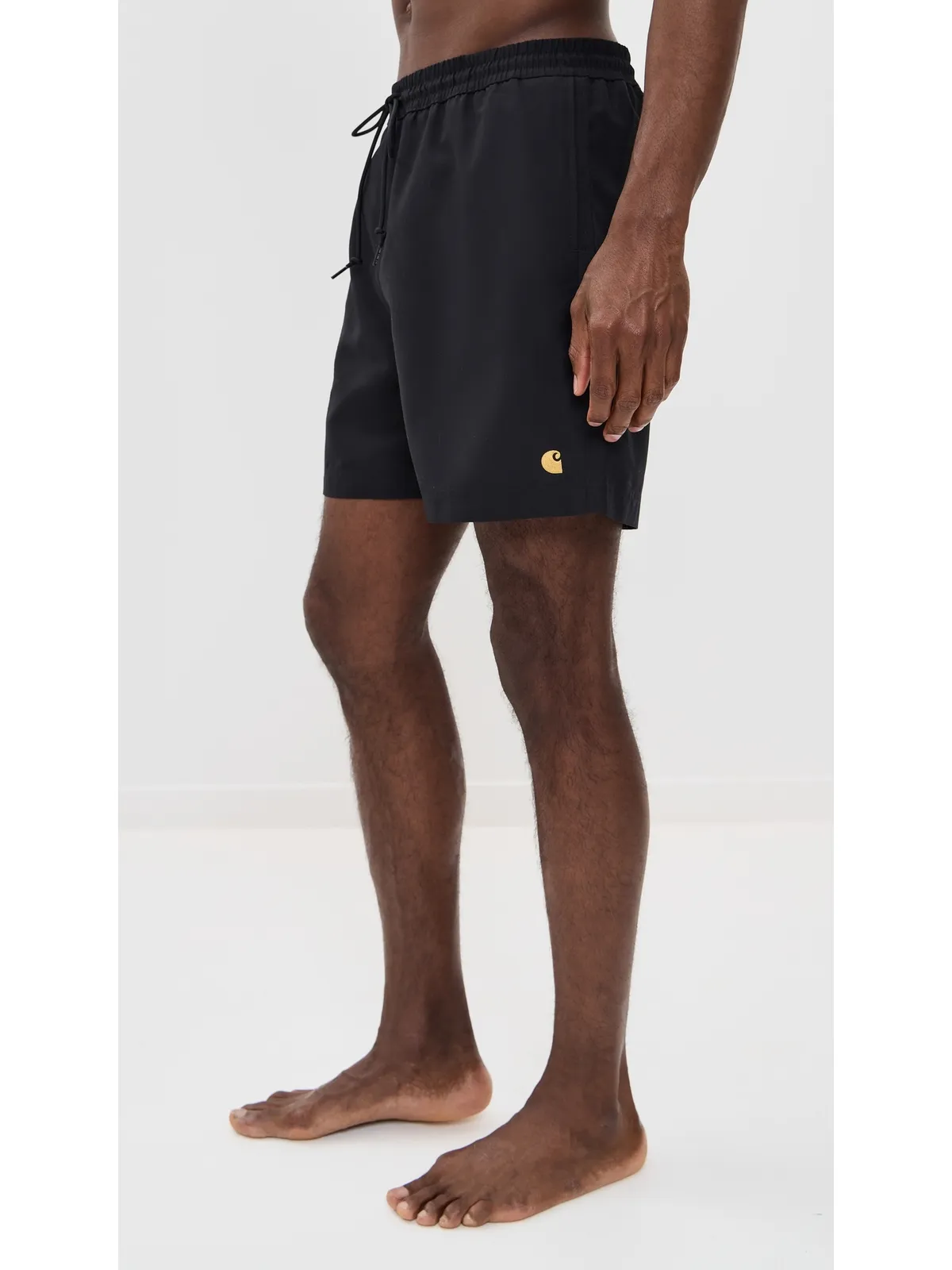 Carhartt WIP チェイス スイムトランクス ブラック/ゴールド - 画像4
