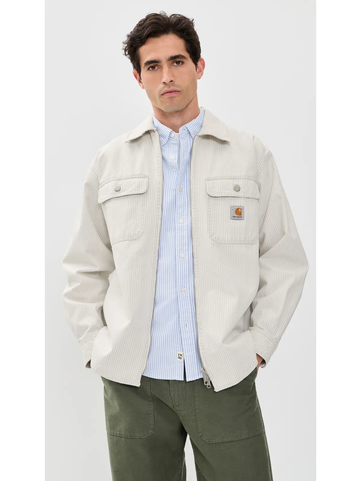 Carhartt WIP Mercer Shirt Jacket Mercer Stripe/Graphite/Wax - 画像2