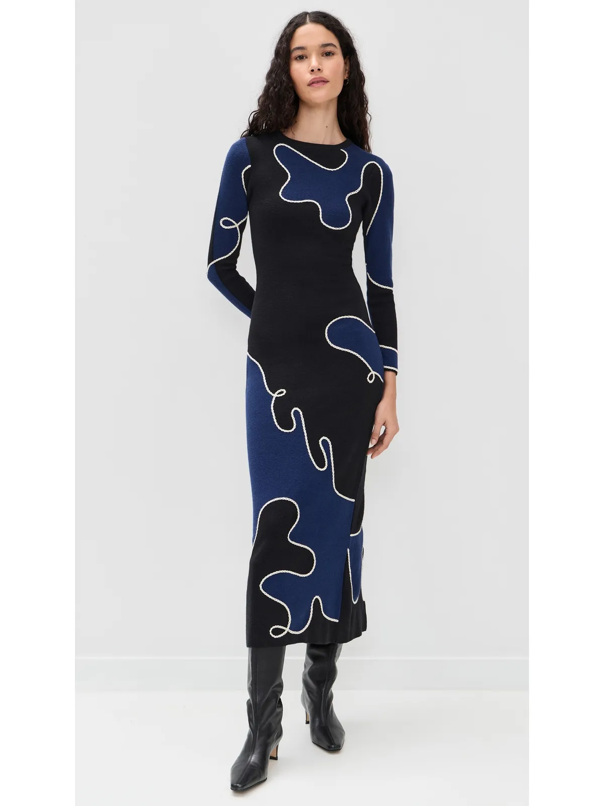 Carolina K Grace Dress Navy - 画像2