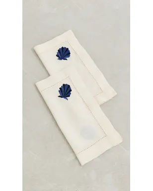 Carolina K Shell刺繍ナプキンセット ガーデニア - サムネイル2