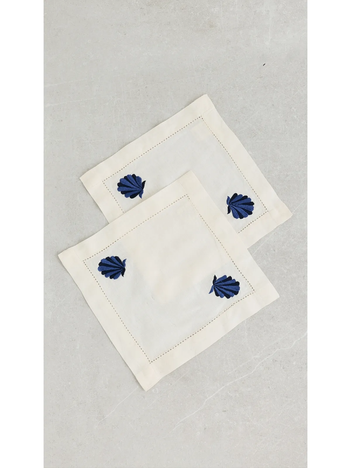 Carolina K Shell刺繍ナプキンセット ガーデニア - 画像4