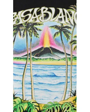 Casablanca 火山プリント クラシックTシャツ ブラック - サムネイル6