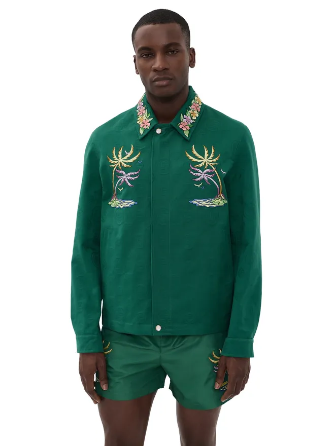 Casablanca Casablanca ジャカード ダイヤモンド モノグラム ジャケット グリーンの商品画像