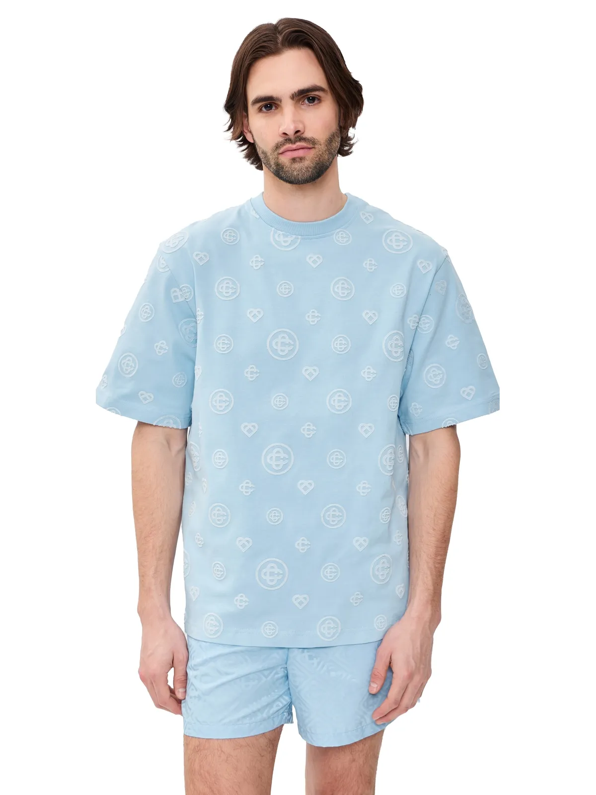 Casablanca アップリケモノグラム柄オーバーサイズTシャツ - 画像1