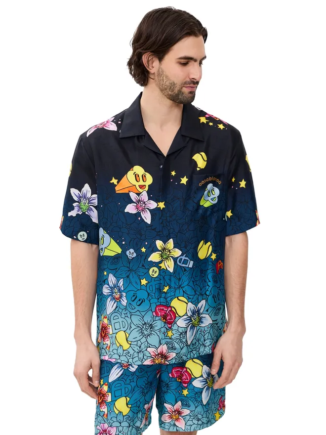 Casablanca Casablanca コラージュ・ディコネス・グラフィックス キューバンカラー ブルー Mの商品画像