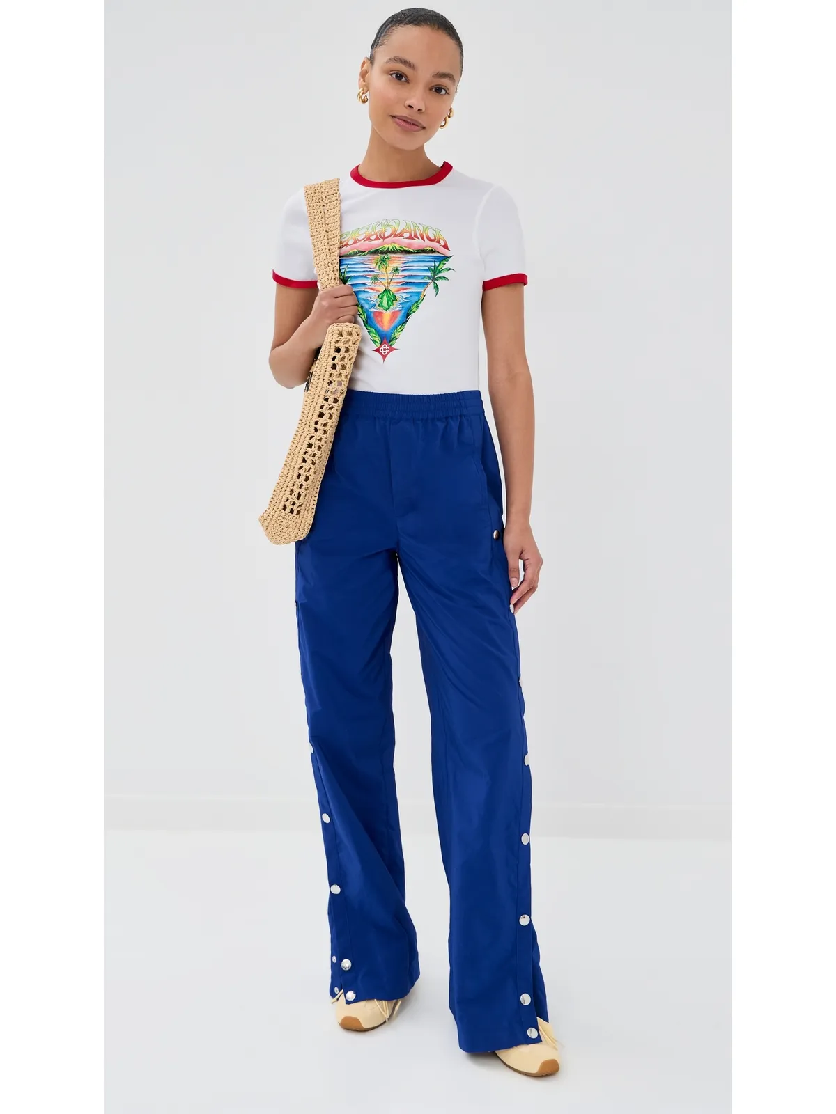 Casablanca イノセンス トライアングル ロングライン リンガーTシャツ - 画像5