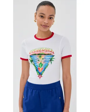 Casablanca イノセンス トライアングル ロングライン リンガーTシャツ - サムネイル2