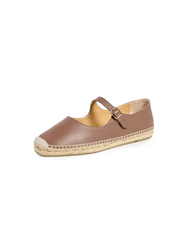 Castaner Castañer Pepa Mary Jane Flats Taupe/Naturalの商品画像