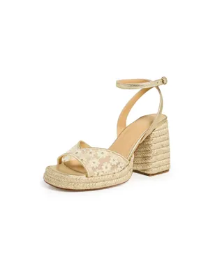 Castañer Valle Platform サンダル Blanco/Oro - サムネイル1