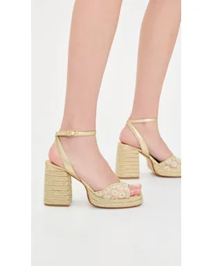 Castañer Valle Platform サンダル Blanco/Oro - サムネイル5