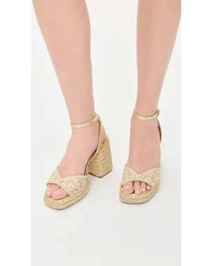 Castañer Valle Platform サンダル Blanco/Oro - サムネイル3