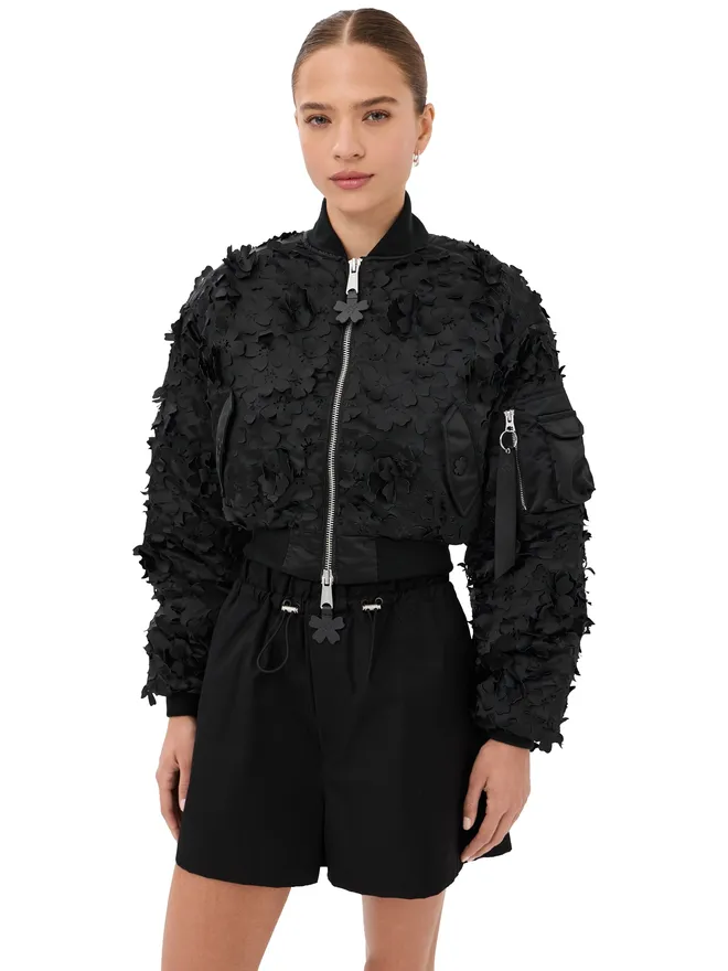 Cecilie Bahnsen Cecilie Bahnsen ブラックナイロンジャケットの商品画像